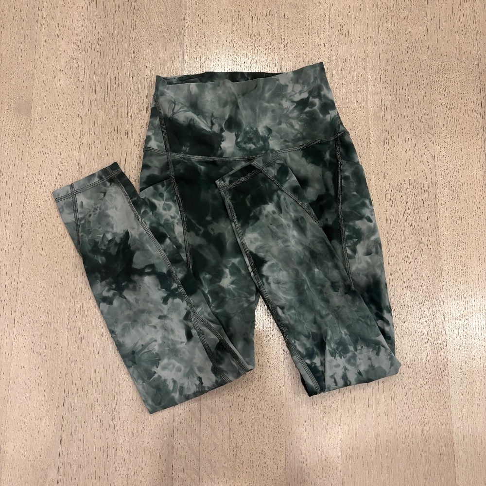 Lululemon Align Pocket Leggings 25" Diamond Dye Starlight Smoked Spruce Size 4